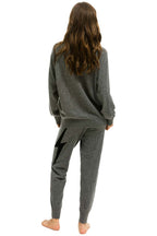 Retro BOLT CASHMERE LIGHT SWEATER PANT - DEEP HEATHER BLACK BOLT