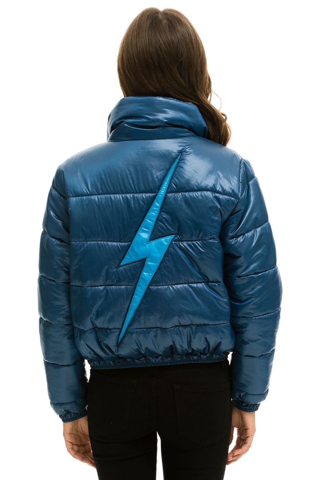 Retro BOLT LUXE APRES PUFFER JACKET - GLOSSY DEEP BLUE
