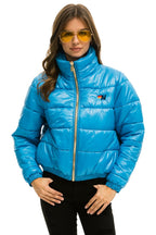 Retro BOLT LUXE APRES PUFFER JACKET - GLOSSY OCEAN
