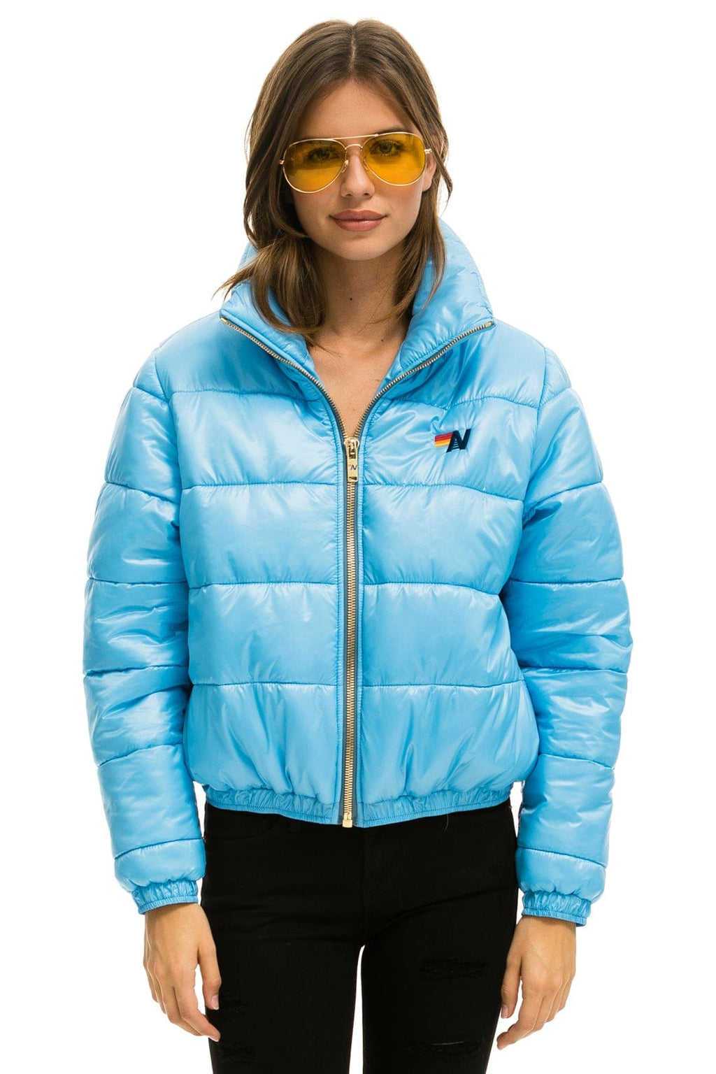 Retro BOLT LUXE APRES PUFFER JACKET - GLOSSY SKY