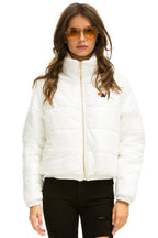 Retro BOLT LUXE APRES PUFFER JACKET - GLOSSY WHITE