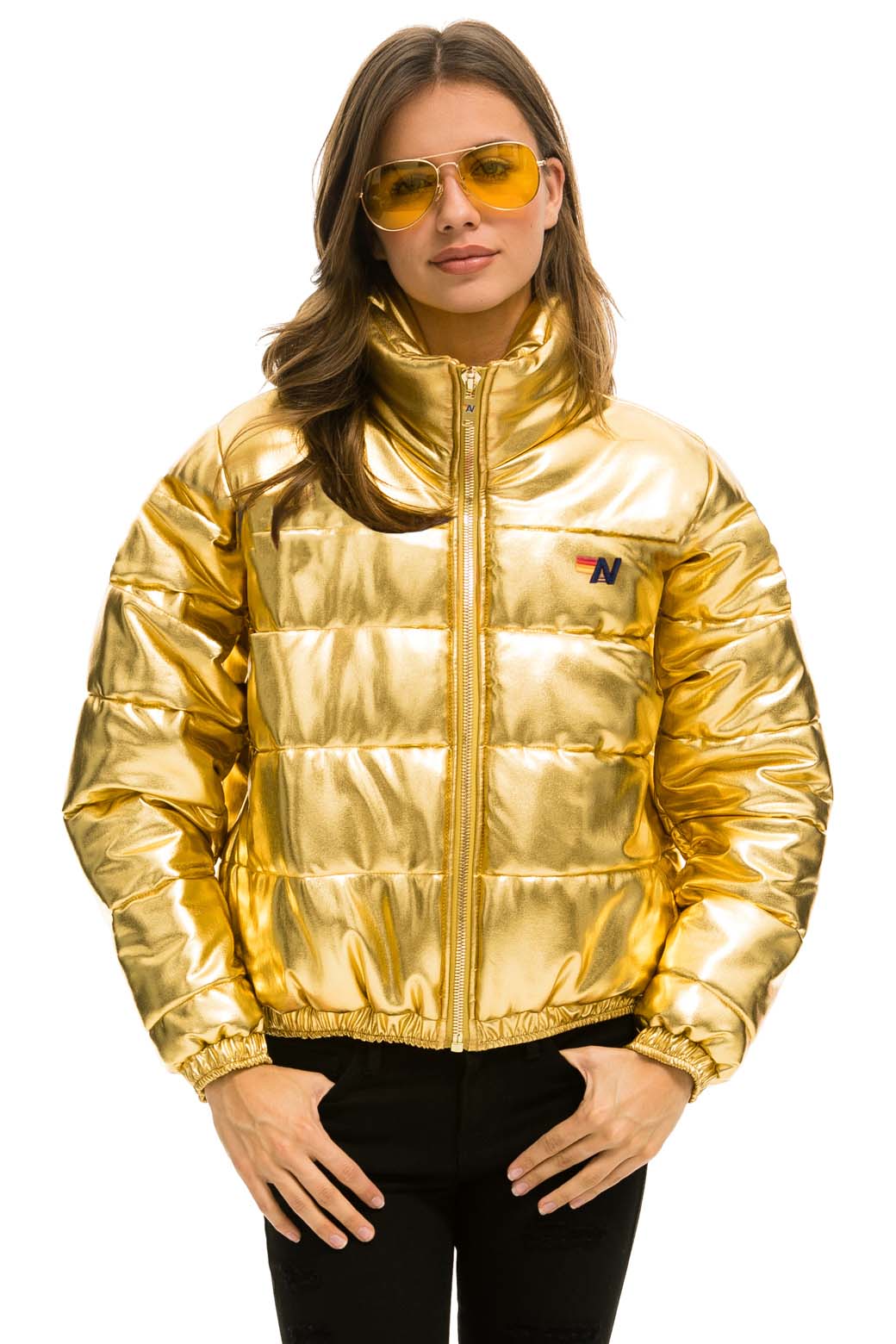 Retro BOLT LUXE APRES PUFFER JACKET - METALLIC GOLD