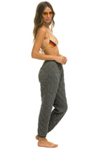 Retro QUILTED SWEATPANTS - HEATHER GREY