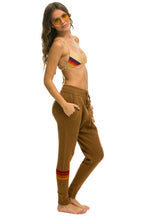 Retro RAINBOW 4 STRIPE CASHMERE RELAXED FIT PANT - BUTTERSCOTCH