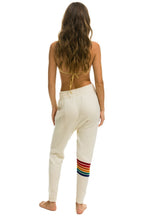 Retro RAINBOW 6 STRIPE CASHMERE RELAXED FIT PANT - VINTAGE WHITE