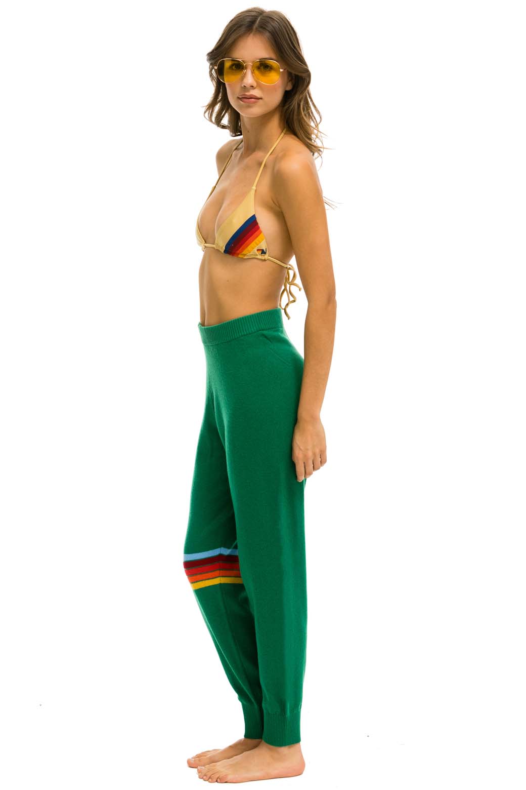 Retro RAINBOW STRIPE CASHMERE LIGHT SWEATER PANT - AMAZON