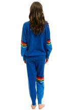 Retro RAINBOW STRIPE CASHMERE LIGHT SWEATER PANT - VINTAGE BLUE