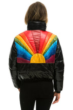 Retro SUNBURST APRES PUFFER JACKET - GLOSSY BLACK