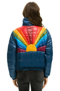 Retro SUNBURST APRES PUFFER JACKET - GLOSSY DEEP BLUE