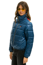 Retro SUNBURST APRES PUFFER JACKET - GLOSSY DEEP BLUE