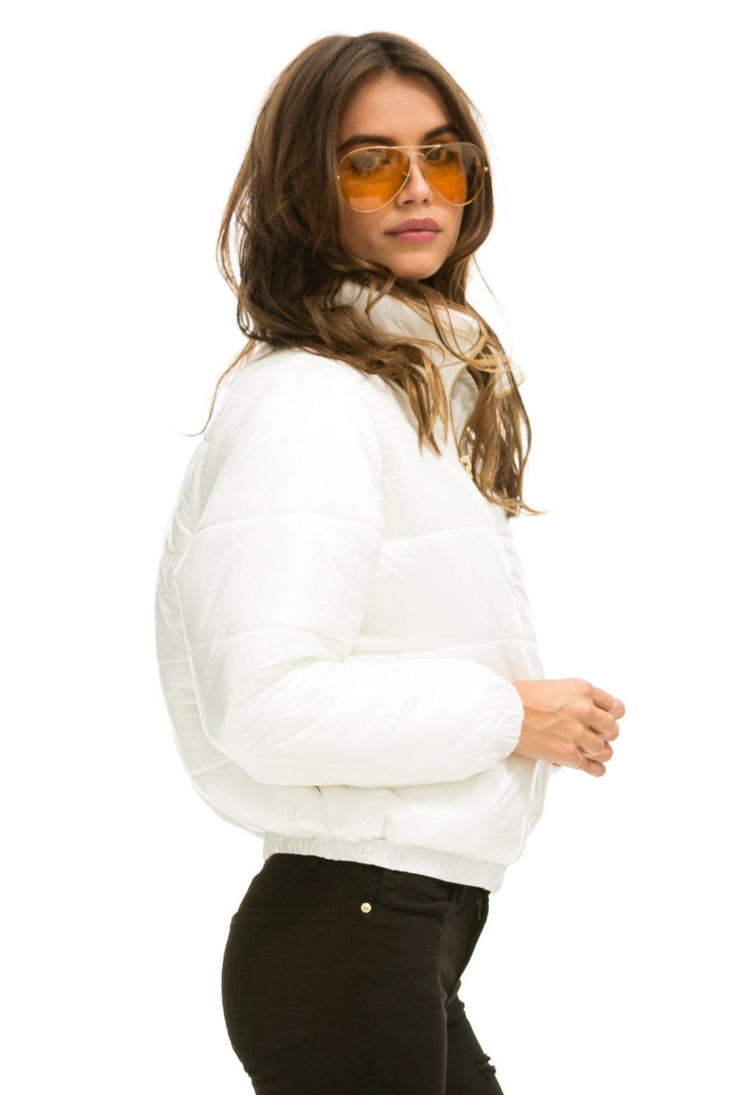 Retro SUNBURST APRES PUFFER JACKET - GLOSSY WHITE