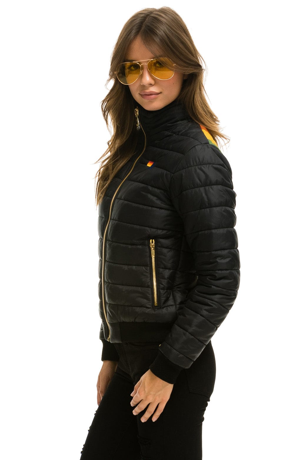 Retro SUNBURST JACKET - GLOSSY BLACK